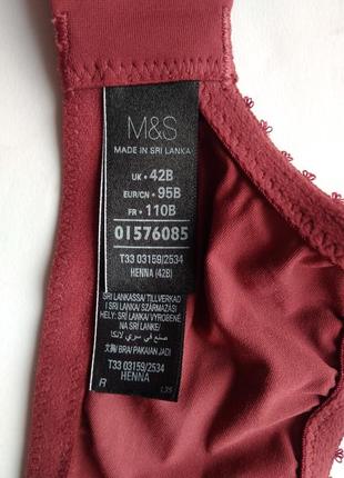 42в 95в/90с m&s новый королевский мягкий бюстгальтер балконет с шикарной вышивкой10 фото