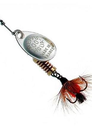 Блешня mepps aglia mouche 0 срібло red fly