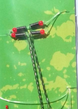 Оснащення морська spro 2-hook metal bom flatfish rig 002 0.70/0.45 60 cm