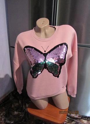 Реглан "метелик в паєтках"
