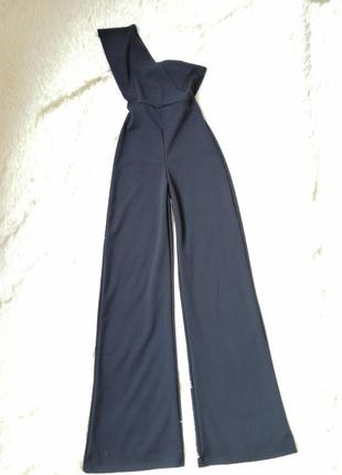 Комбінізон ромпер на одне плече prettylittlething колір: чорний розмір: 36/s/44 пог 36 см тягнеться