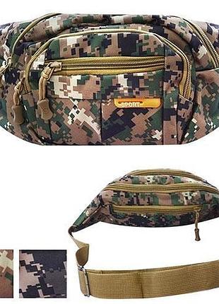 Сумка-бананка "камуфляж" 35х14х5см