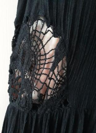 Платье zara черное с ажурной спинкой5 фото
