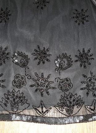 Винтажное вечернее маленькое чёрное платье стеклярус, пайетки, гетсби, чикаго, 20-х, report8 фото