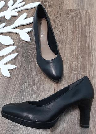 Туфлі каблук натуральна шкіра кожа tamaris