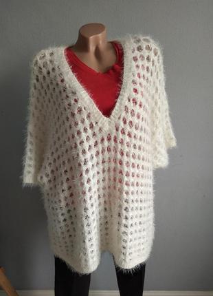 Ажурний пуловер, жилет з v-вирізом.