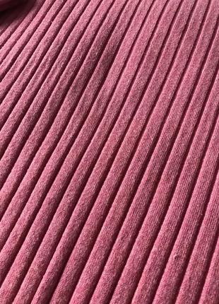 Розовая мягчайшая кофта zara, розовый пуловер. кофта в рубчик4 фото
