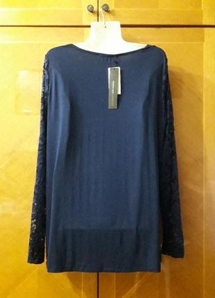 Брендовая   нарядная вискозная блуза с кружевом  р.4xl из  rayon от  zanzea2 фото