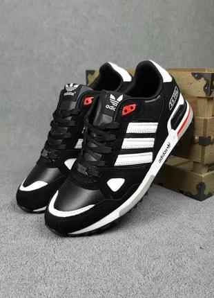 Мужские кроссовки adidas zx, кожанные, демисезонные