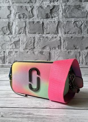 Сумка marc jacobs snapshot різнобарвна подарунок на 14 лютого 8 березня5 фото