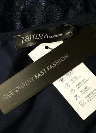 Брендовая   нарядная вискозная блуза с кружевом  р.4xl из  rayon от  zanzea4 фото