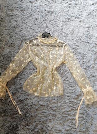Прозрачная блуза сетка2 фото