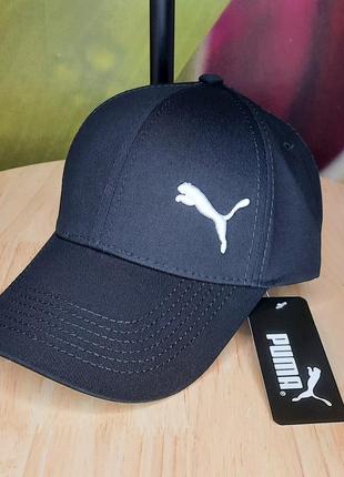 Кепка бейсболка чорна черная з логотипом пума