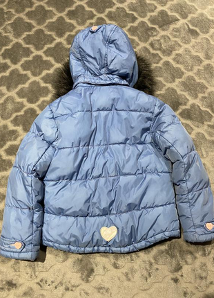 H&m 5690 детская куртка с мехом 💙🖤💙5 фото