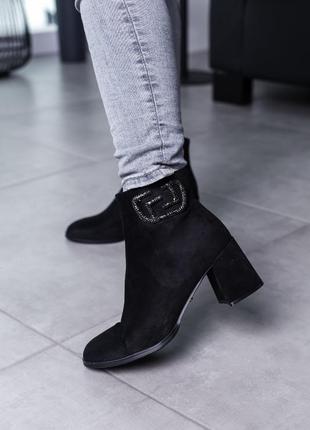 Женские ботильоны черные avalanche 3456