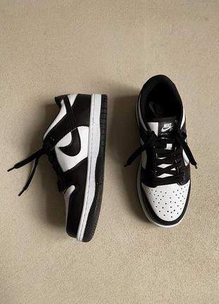 Nike dunk low black брендові круті чорно білі кросівки найк унісекс жіночі круті чорно-білі кросівки тренд5 фото