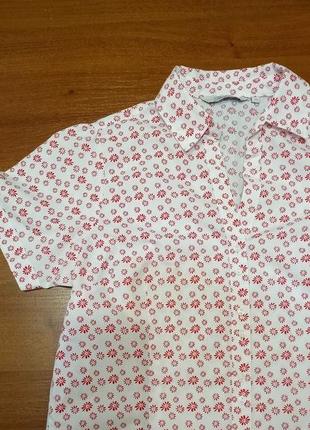 Блузка, блуза річна. квітковий принт. сорочка з коротким рукавом.2 фото