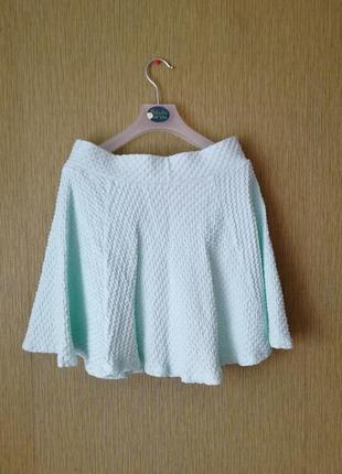 Мятная💚расклешенная юбка