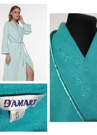 Розкішний фірмовий яскравий теплий флісовий халат з розкішною вишивкою супер якість!