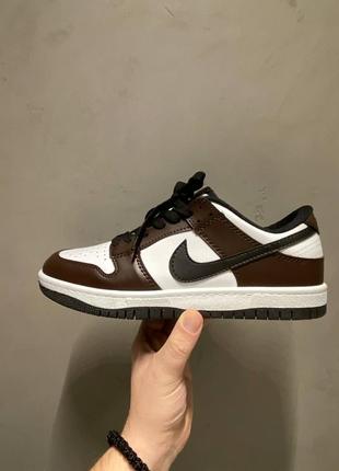 Nike dunk low brown брендовые низкие коричневые кроссовки найк крутые кроссы трендові коричневі кросівки