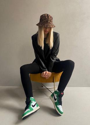 Nike jordan 1 retro lucky green брендовые крутые зеленве высокие кроссовки найк джордан високі модні зелені кросівки тренд8 фото