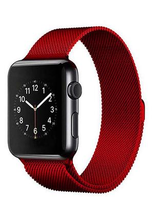 Браслет ремешок milanese loop apple watch red 44/42mm