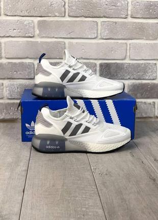 Белые, мужские кроссовки adidas boost4 фото