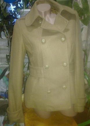 Напів-пальто h&m, мраз. 40%вовни.