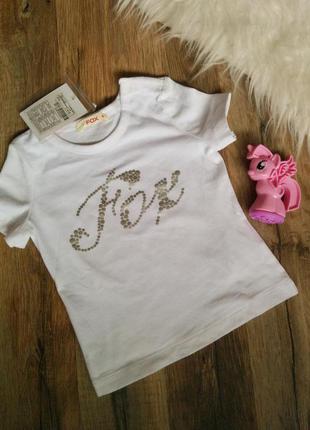 Белая коттоновая футболочка 6-12 мес