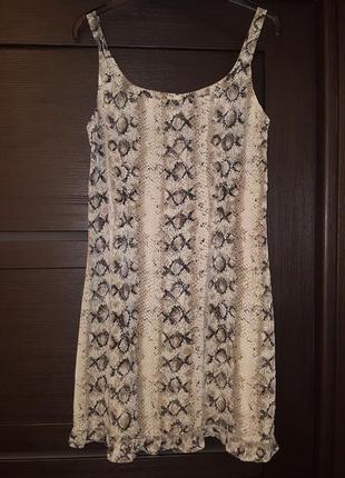 Платье-сарафан змеинный принт,анималистический принт платье,сарафан