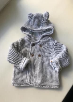 Кофта з каптуром 0-3 місяці