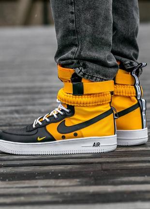 🖤💛nike air force sf black yellow💛🖤чоловічі кросівки найк форс, кросівки найк чоловічі2 фото