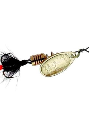 Блешня mepps aglia mouche 1 gold black fly