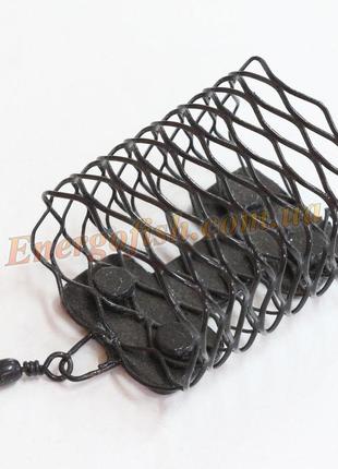 Годівниця фідерна 70 г метал з ветлюгом чорна