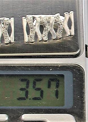 Серьги серебро 925 проба 3,57 грамма 6
