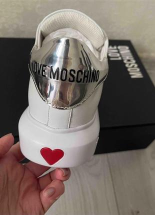 Кеды женские белые love moschino3 фото