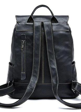 Рюкзак vintage 14842 кожаный черный2 фото
