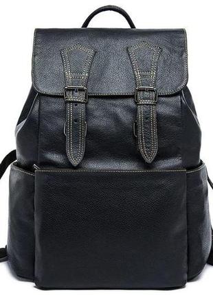 Рюкзак vintage 14842 шкіряний чорний1 фото