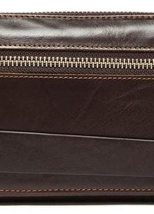 Кожаный клатч vintage 14907 коричневый2 фото