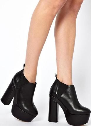Мега-крутые кожаные ботильоны asos (испания), 38 размер