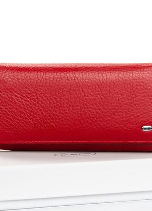Женский удобный классический красный кошелек  dr. bond из натуральной кожи, качественный кошелек для женщины