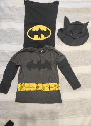 Карнавальный костюм кофта бэтмен на 3-4года