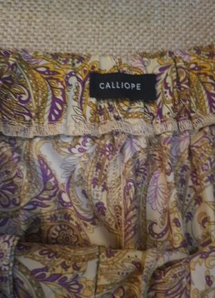 Штани широкі палаццо в принт пейслі calliope4 фото