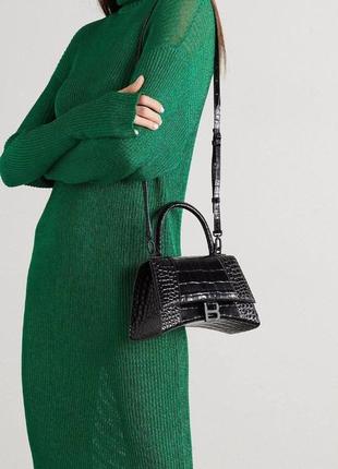 Стильна жіноча сумочка люкс якості чорний крокодил5 фото