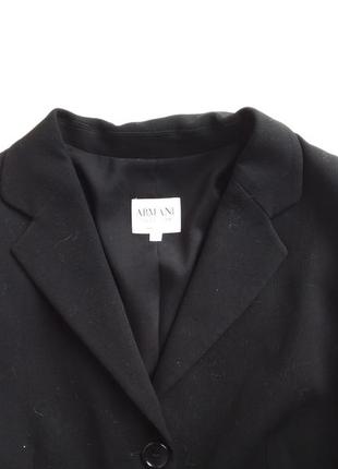 Черный пиджак люкс бренда armani collezioni 100% высококачественная шерсть5 фото