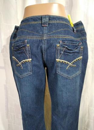 Завужені джинси з гранжем, джинси бойфренд, 85% бавовни5 фото