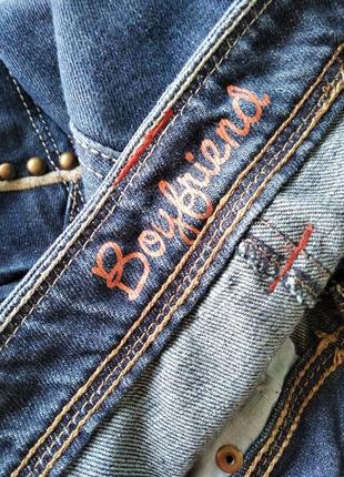 Завужені джинси з гранжем, джинси бойфренд, 85% бавовни8 фото