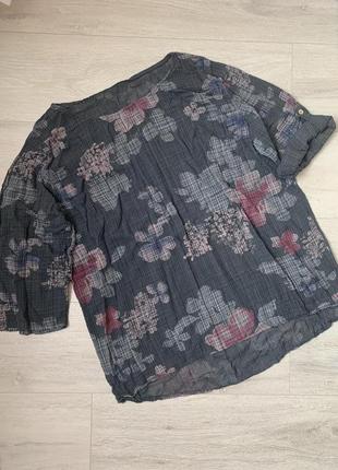Бавовняна сорочка блуза з льоном зроблено в італії бохо