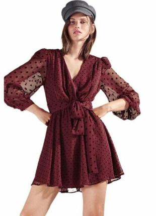 Мини-платье с вышивкой плюметы