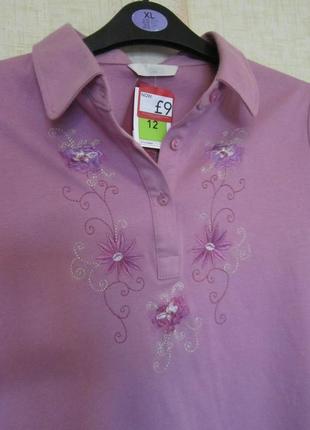 Бузкова кофточка блузка з чистого котону2 фото